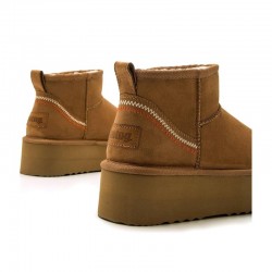 Botines Planos Mujer MTNG 59733 Cuero