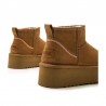 Botines Planos Mujer MTNG 59733 Cuero