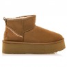 Botines Planos Mujer MTNG 59733 Cuero