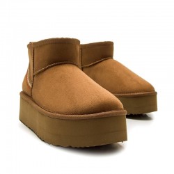 Botines Planos Mujer MTNG 59733 Cuero