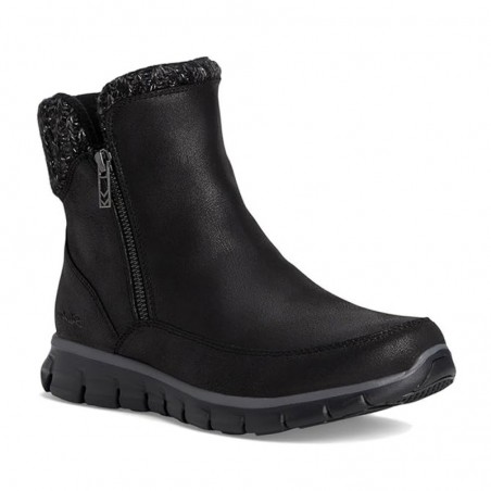 Botines Planos Mujer Skechers Synergy Negro-Negro