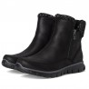 Botines Planos Mujer Skechers Synergy Negro-Negro