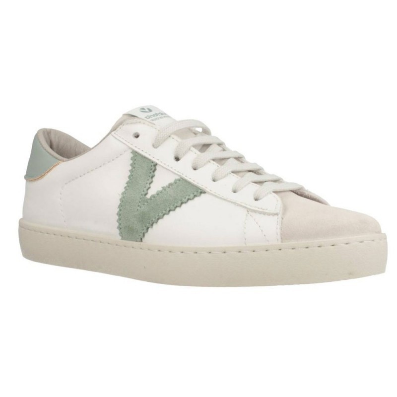 Sneakers Mujer Victoria Berlín Piel & Serraje Verde