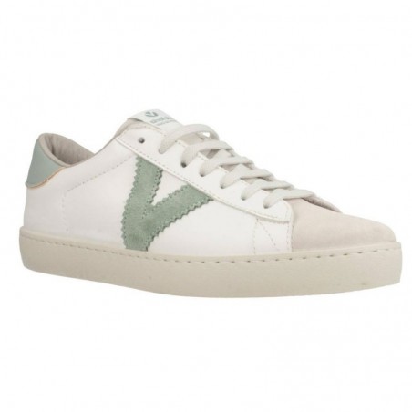 Sneakers Mujer Victoria Berlín Piel & Serraje Verde