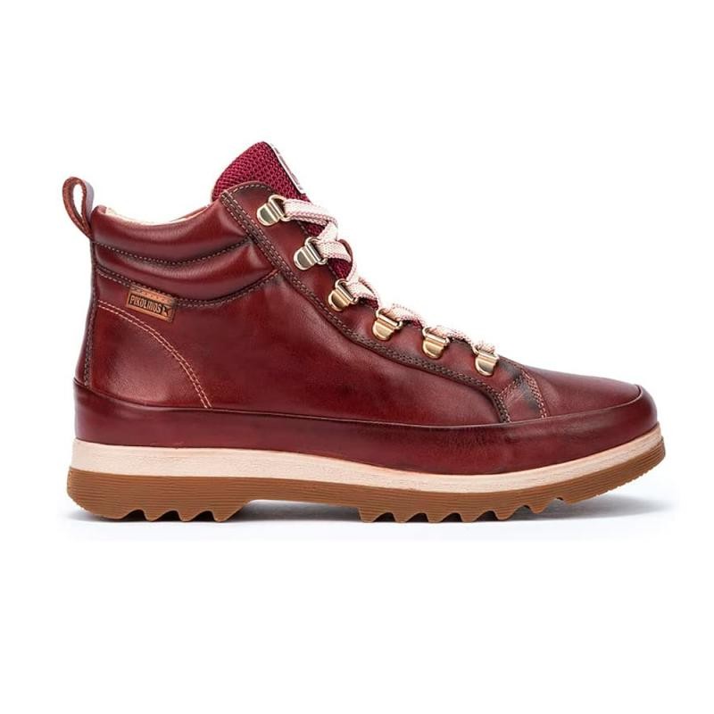 Botines Planos Mujer Pikolinos W3W-8564 Burdeos