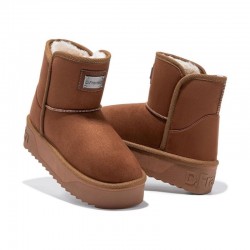 Botines Planos Mujer D.franklin Nordic V.2 Basic Low Tan Cuero