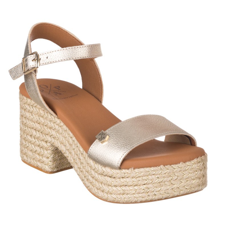 Sandalias de Tacón Mujer Popa Abaka Oro