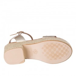 Sandalias de Tacón Mujer Popa Abaka Oro