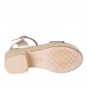 Sandalias de Tacón Mujer Popa Abaka Oro