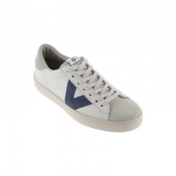 Sneakers Mujer Victoria Berlín Piel & Serraje Azul