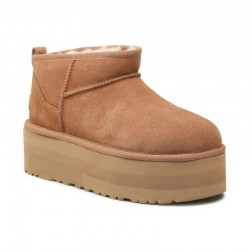 Botines Planos Mujer UGG Classic Ultra Mini Plataform Camel