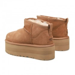 Botines Planos Mujer UGG Classic Ultra Mini Plataform Camel