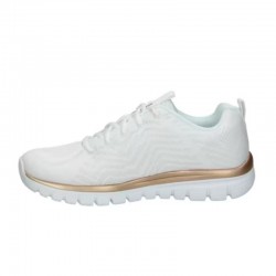 Sneakers Mujer Skechers Graceful-Get Connected Blanco-Oro