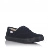 Zapatillas Lona Mujer Victoria Lona Inglesa Negro-Negro