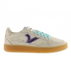 Sneakers Mujer Victoria Smash - Suede Color Beig