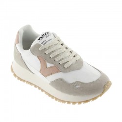 Sneakers Mujer Victoria Viento Nylon & Serraje Cuero