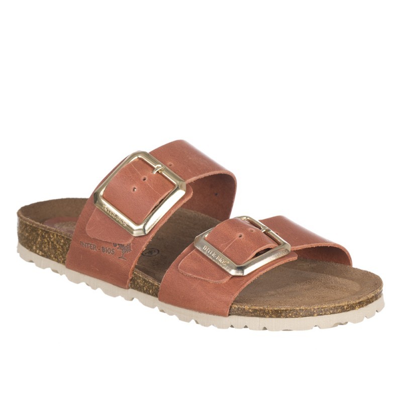 Sandalias Planas Mujer Inter-Bios 7232 Teja