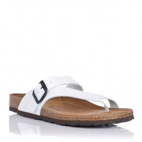 Sandalias Planas Mujer Inter-Bios 7119 Blanco