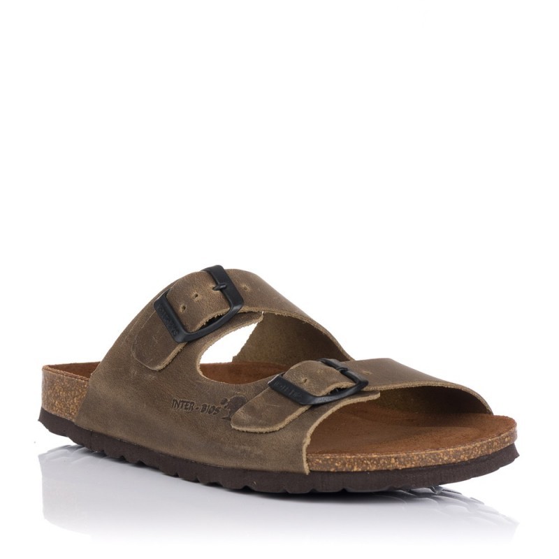 Sandalias Planas Mujer Inter-Bios 7206 Kaki