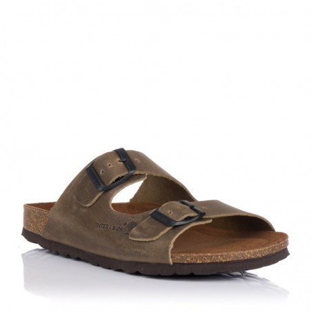 Sandalias Planas Mujer Inter-Bios 7206 Kaki