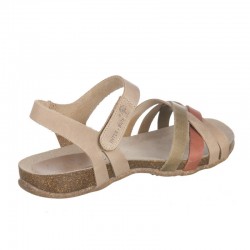 Sandalias Planas Mujer Inter-Bios 4486 Beig-Kaki