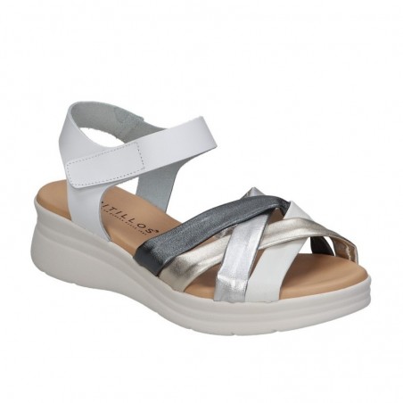 Sandalias Planas Mujer Pitillos 10610 Blanco