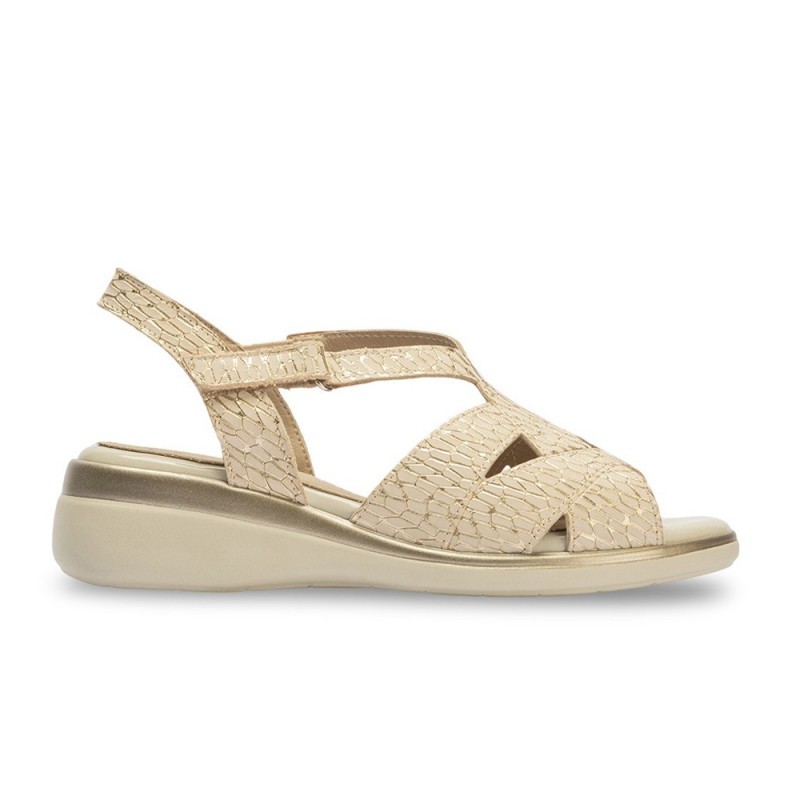 Cuñas de Esparto Mujer Pitillos 10341 Oro