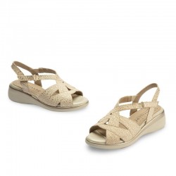 Cuñas de Esparto Mujer Pitillos 10341 Oro