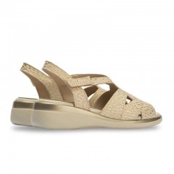 Cuñas de Esparto Mujer Pitillos 10341 Oro