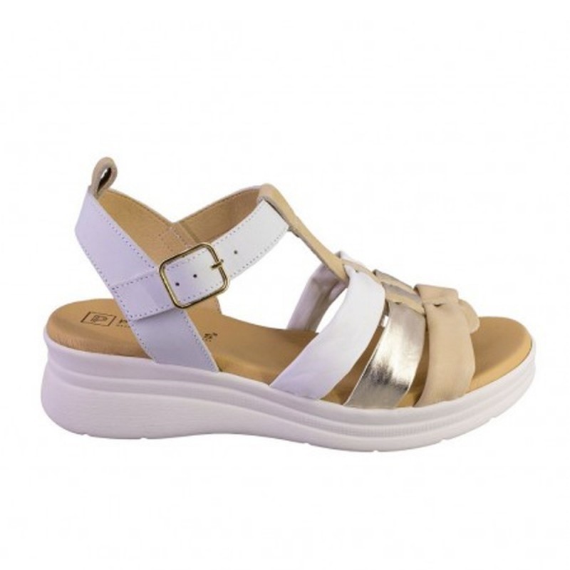 Sandalias Planas Mujer Pitillos 10614 Blanco