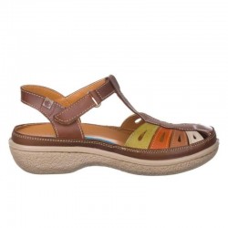 Sandalias Planas Mujer Laura Azaña 11987 Cuero