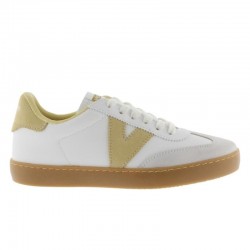 Sneakers Mujer Victoria Berlín Ciclista Piel & Serraje Amarillo