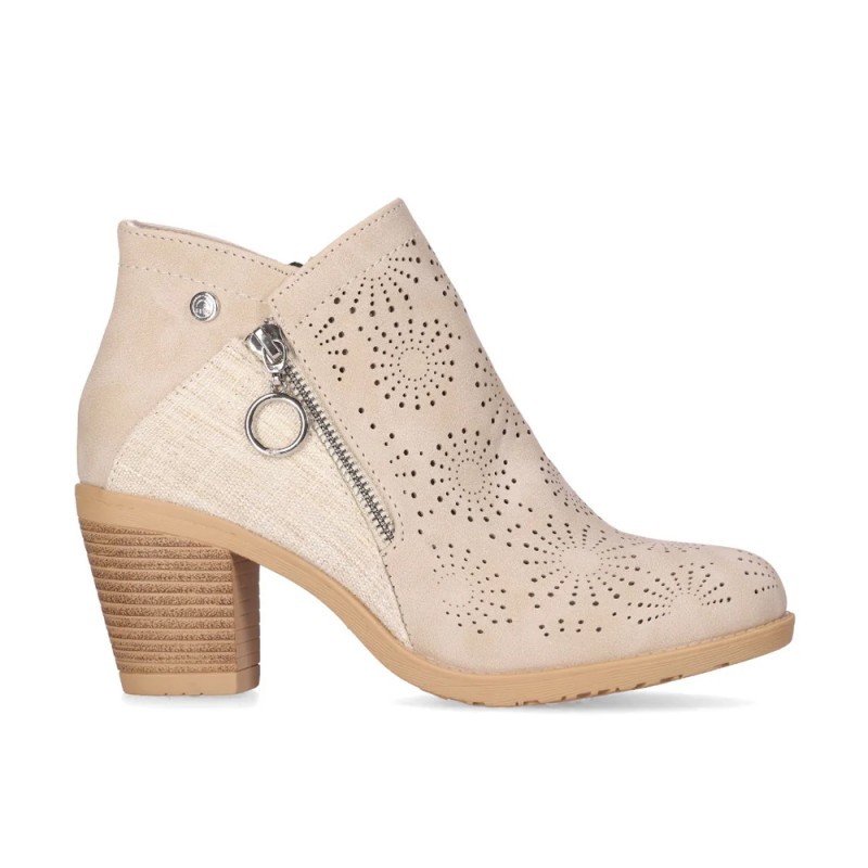 Botines de Tacón Mujer Chika10 Tonia 16 Beig