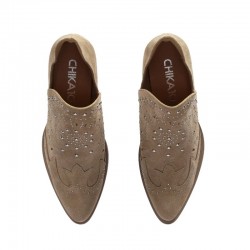 Botines de Tacón Mujer Chika10 Nereida 06 Taupe