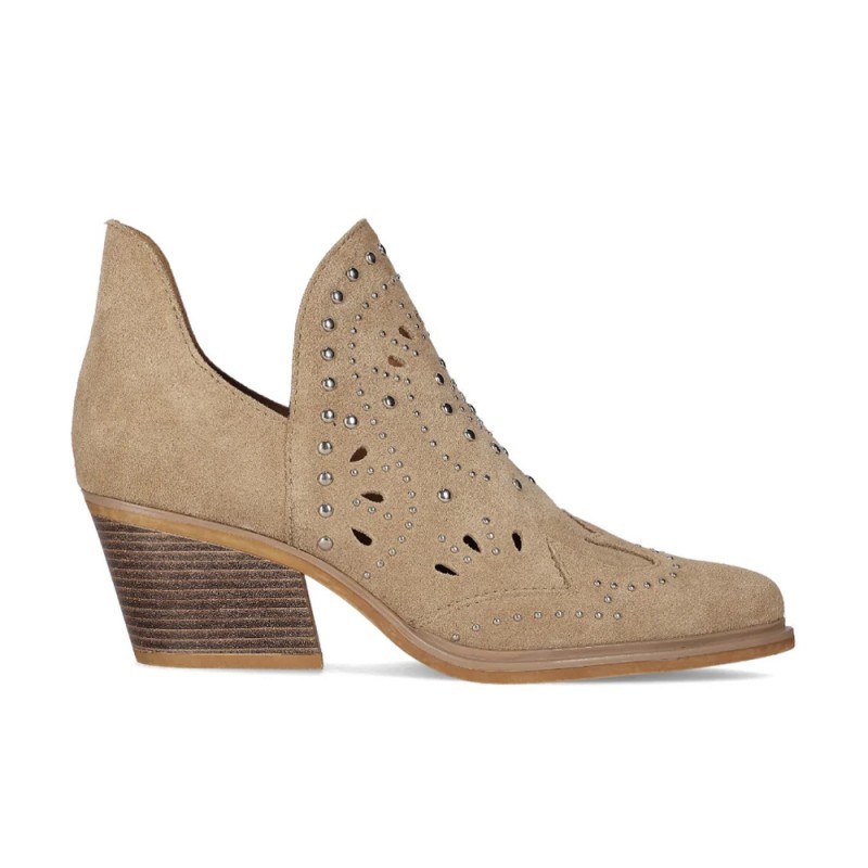 Botines de Tacón Mujer Chika10 Nereida 06 Taupe