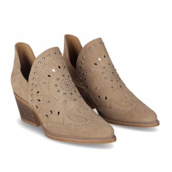 Botines de Tacón Mujer Chika10 Nereida 06 Taupe