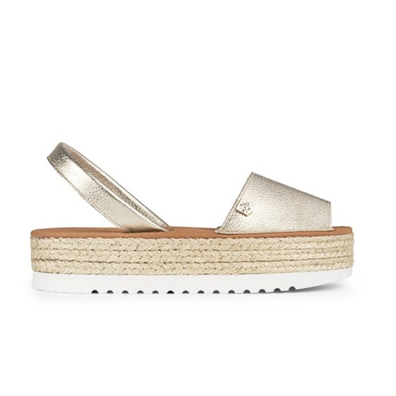 Sandalias Planas Mujer Popa Saona Oro