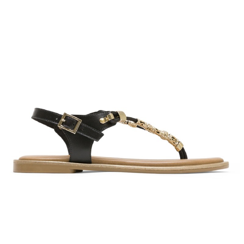 Sandalias Planas Mujer Porronet 3112 Negro