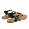 Sandalias Planas Mujer Porronet 3112 Negro