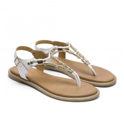 Sandalias Planas Mujer Porronet 3112 Blanco