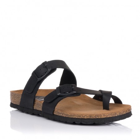 Sandalias Planas Mujer Inter-Bios 7212 Negro