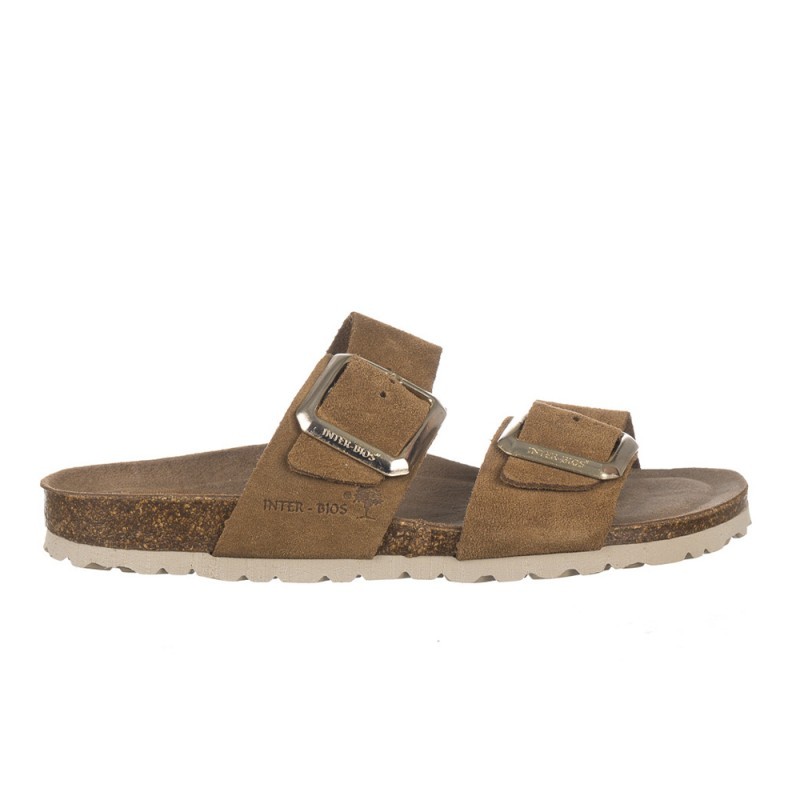 Sandalias Planas Mujer Inter-Bios 7232 Cuero
