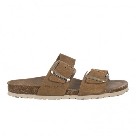 Sandalias Planas Mujer Inter-Bios 7232 Cuero