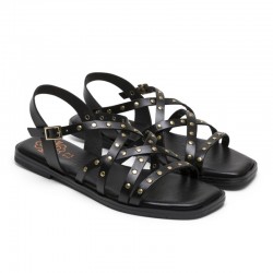 Sandalias Planas Mujer Porronet 3113 Negro