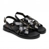 Sandalias Planas Mujer Porronet 3125 Negro