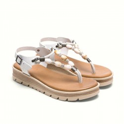 Sandalias Planas Mujer Porronet 3144 Blanco