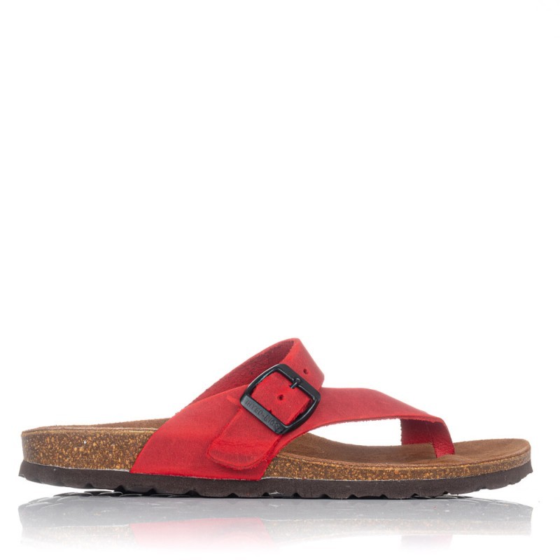Sandalias Planas Mujer Inter-Bios 7119 Rojo