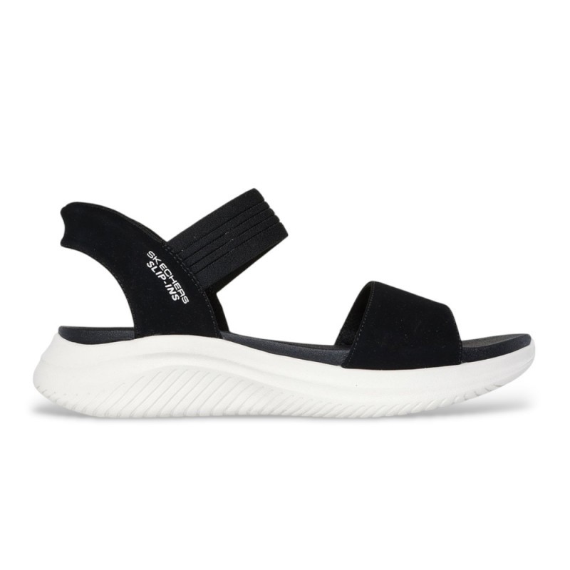Sandalias Planas Mujer Skechers 119804 Negro