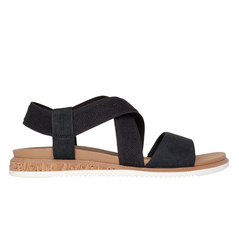 Sandalias Planas Mujer Skechers 114705 Negro