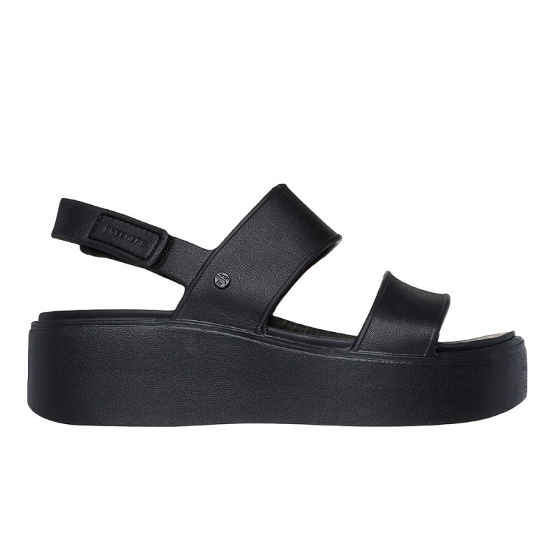 Sandalias Planas Mujer Skechers 111257 Negro-Negro